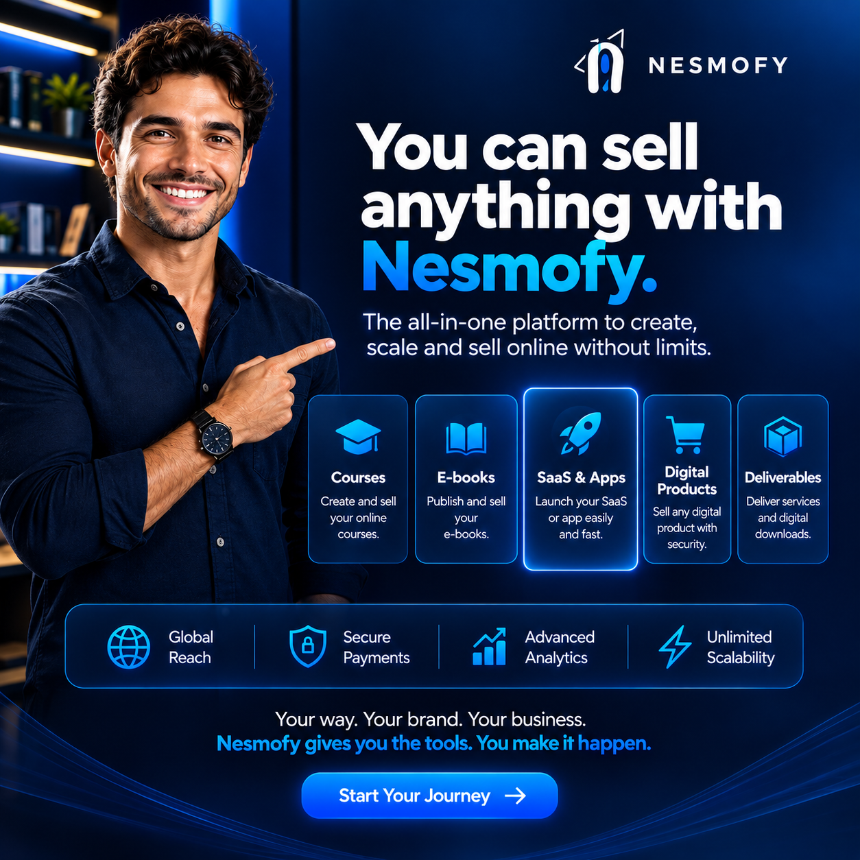 Sell any digital product with Nesmofy